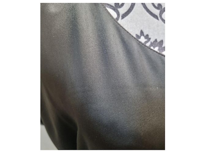 Tara Jarmon Satin Kleid Khaki mit Gürtel - Ansicht 2