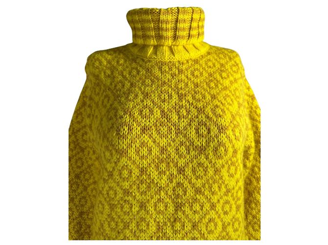 Autre Marque Devold of Norway Svalbard Pullover Hoher Kragen Cyber Arrowwood Gelb - Ansicht 2