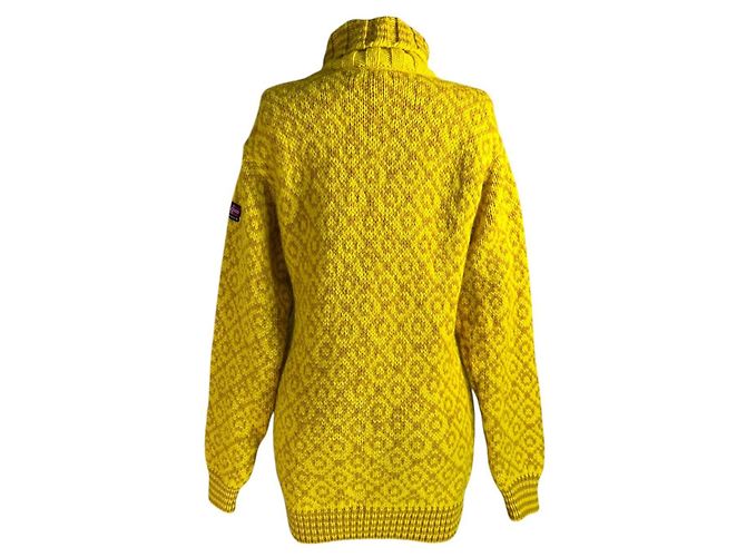 Autre Marque Devold of Norway Svalbard Pullover Hoher Kragen Cyber Arrowwood Gelb - Ansicht 5