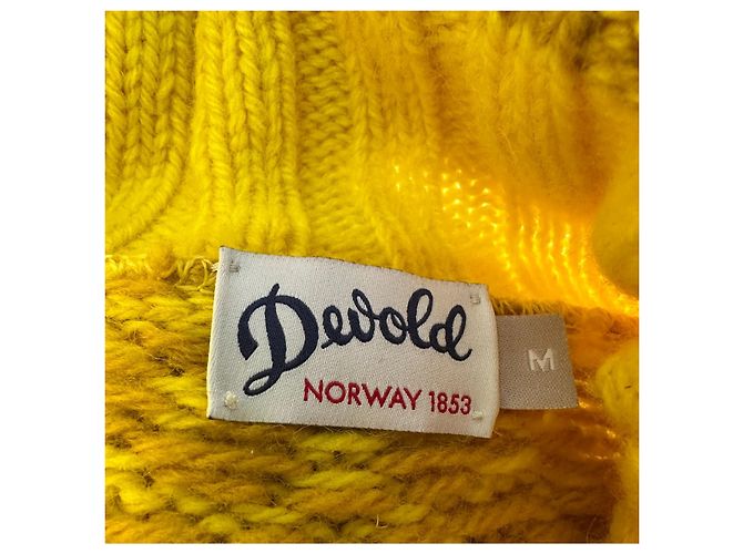 Autre Marque Devold of Norway Svalbard Pullover Hoher Kragen Cyber Arrowwood Gelb - Ansicht 6