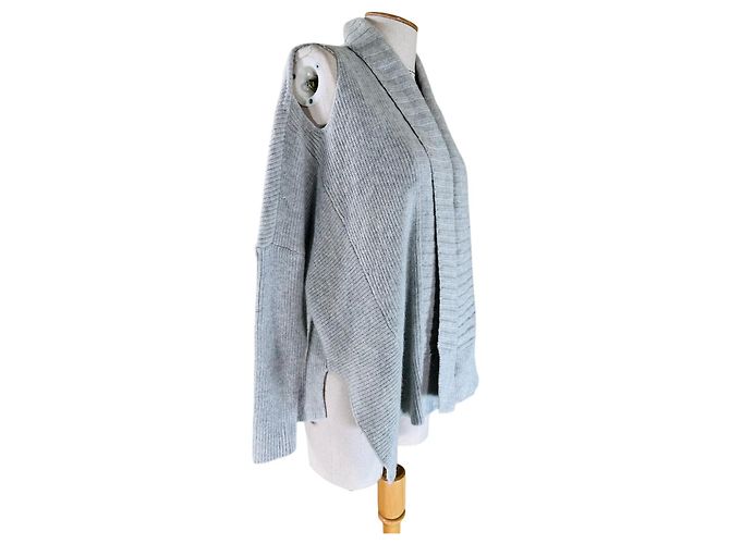 All Saints Able Cardigan offene Schultern Grau - Ansicht 2