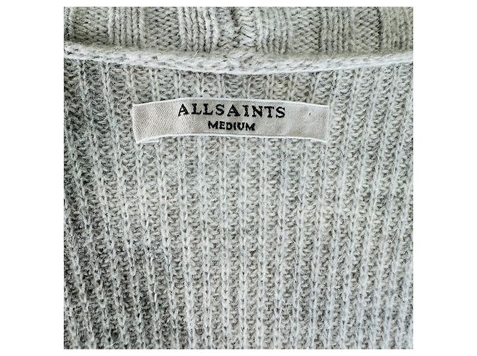 All Saints Able Cardigan offene Schultern Grau - Ansicht 4