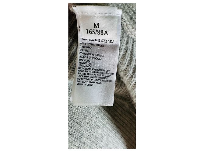 All Saints Able Cardigan offene Schultern Grau - Ansicht 5
