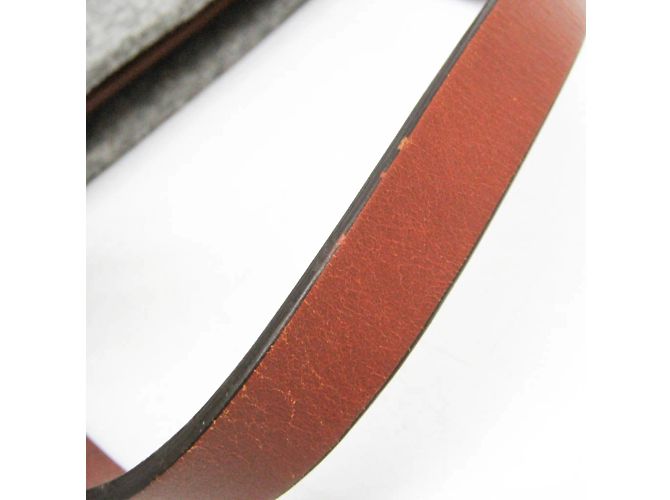 Gucci Leather and Felt Tote Bag Brown - view 9