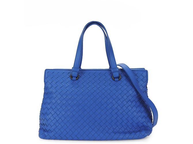 Borsa a mano Bottega Veneta Intrecciato blu - vista 10