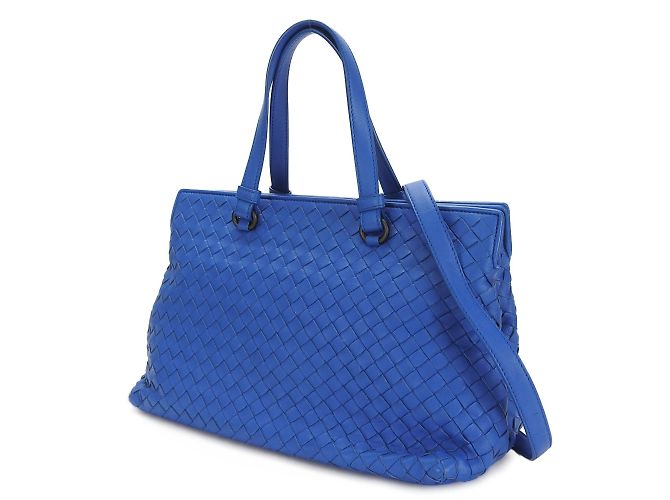Borsa a mano Bottega Veneta Intrecciato blu - vista 2