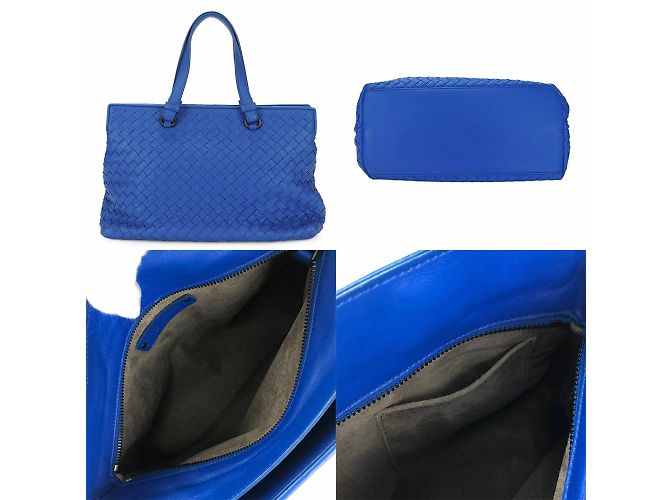 Borsa a mano Bottega Veneta Intrecciato blu - vista 3