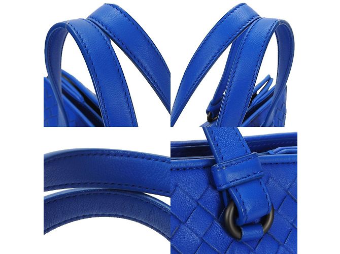 Borsa a mano Bottega Veneta Intrecciato blu - vista 4