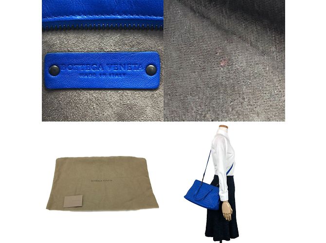 Borsa a mano Bottega Veneta Intrecciato blu - vista 9