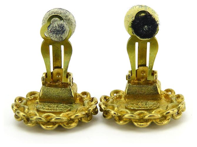 Orecchini placcati in oro Chanel Coco Mark - vista 4