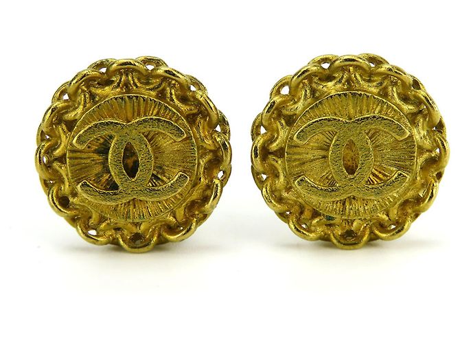Orecchini placcati in oro Chanel Coco Mark - vista 9