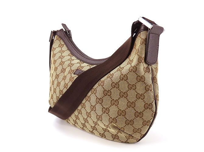 Borsa a Spalla in Tela GG Gucci Marrone - vista 2
