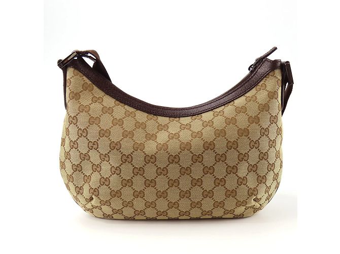 Borsa a Spalla in Tela GG Gucci Marrone - vista 3