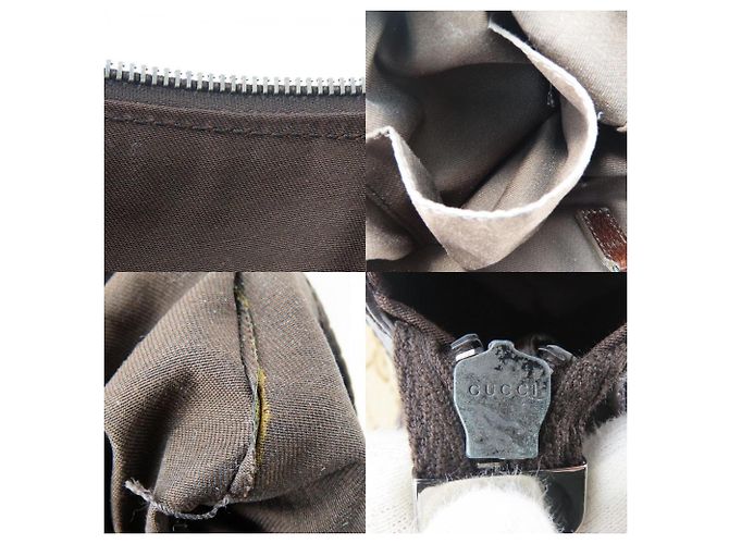 Borsa a Spalla in Tela GG Gucci Marrone - vista 9