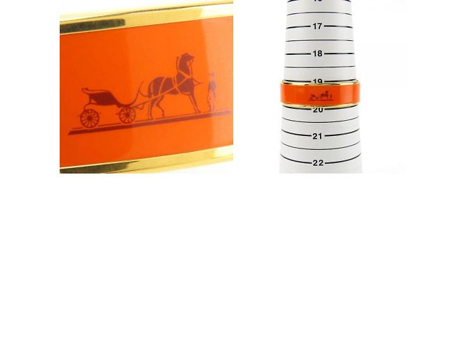 Bracciale in smalto arancione Hermès - vista 10