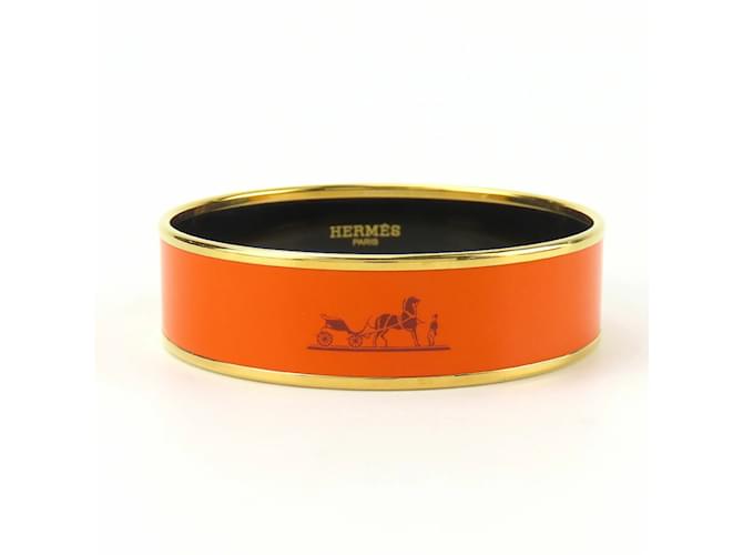 Bracciale in smalto arancione Hermès - vista 2