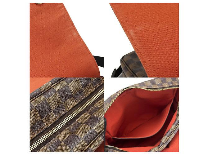Naviglio Borsa Messenger Damier Ebene Louis Vuitton - vista 7