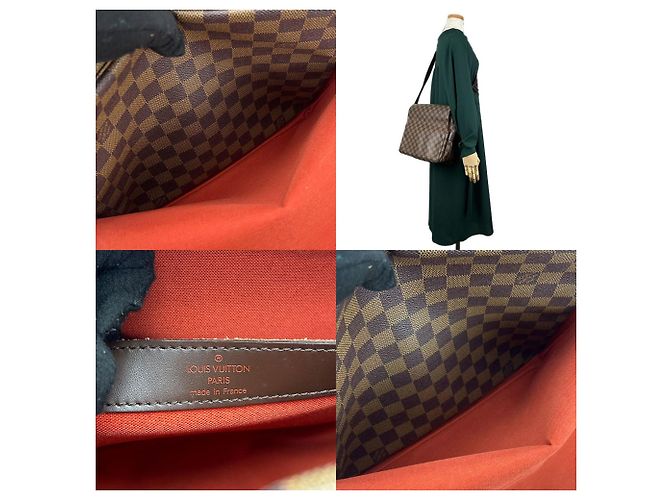 Naviglio Borsa Messenger Damier Ebene Louis Vuitton - vista 8