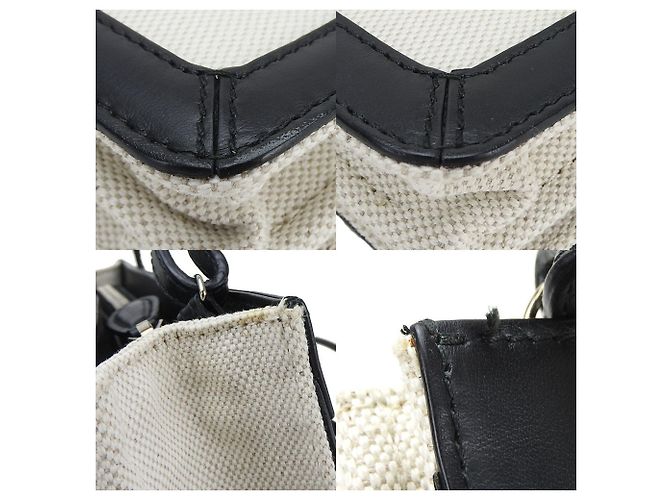 Borsa a spalla Pochette Balenciaga nera e avorio Nero Crudo - vista 5