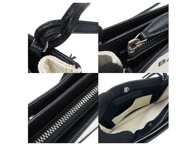 Borsa a spalla Pochette Balenciaga nera e avorio Nero Crudo - vista 7