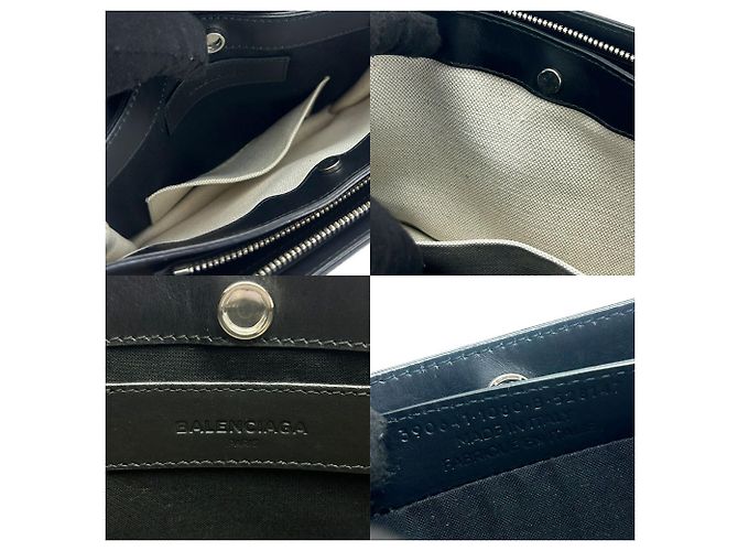 Borsa a spalla Pochette Balenciaga nera e avorio Nero Crudo - vista 8