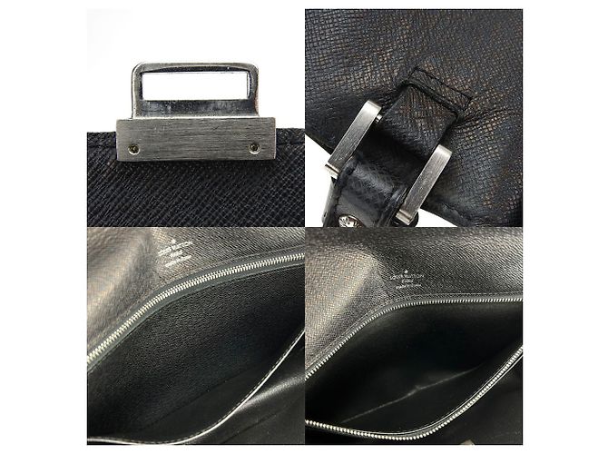 Borsa a spalla in pelle Taiga Louis Vuitton Grigio - vista 8