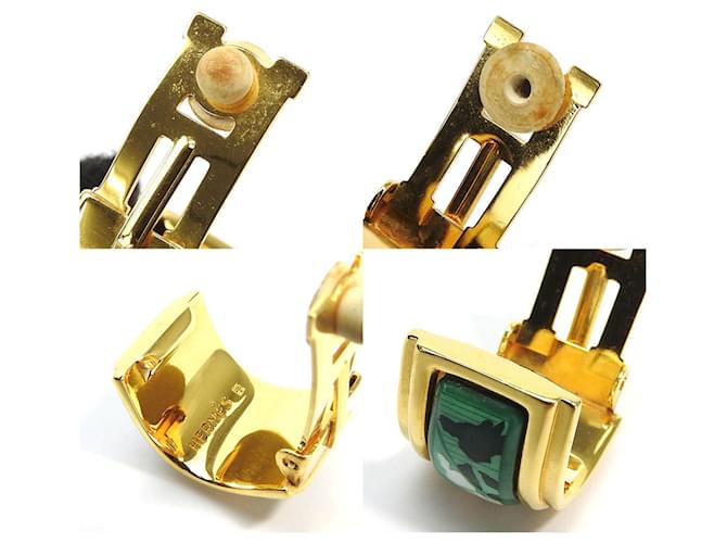 Orecchini a clip Kara di Hermès D'oro Verde - vista 5