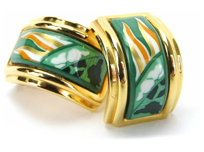 Orecchini a clip Kara di Hermès D'oro Verde - vista 6