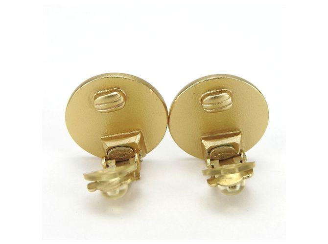 Orecchini a clip placcati in oro Chanel con strass rossi Rosso D'oro - vista 2