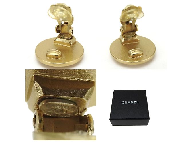 Orecchini a clip placcati in oro Chanel con strass rossi Rosso D'oro - vista 4