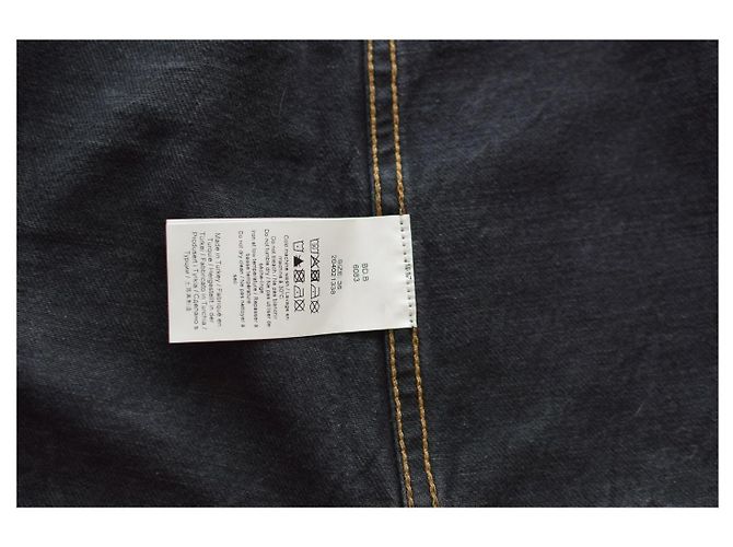 Gonna mini wrap in denim Ganni motivo zebra grigio scuro taglia 36 Grigio antracite - vista 4
