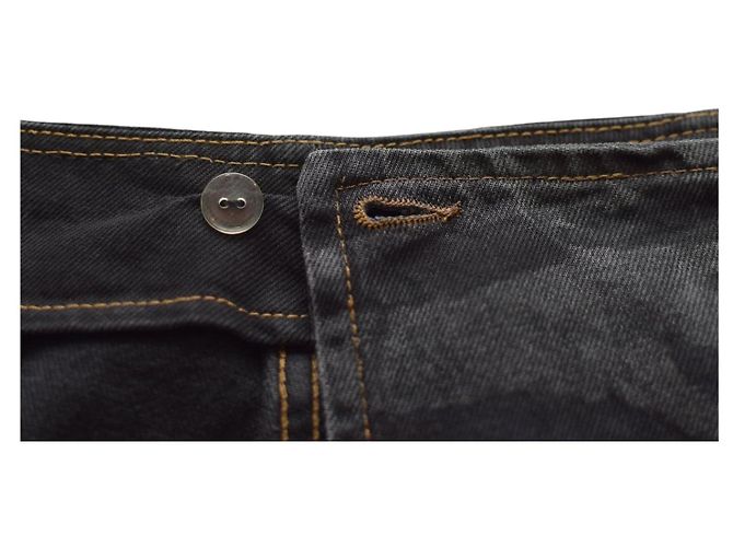 Gonna mini wrap in denim Ganni motivo zebra grigio scuro taglia 36 Grigio antracite - vista 5