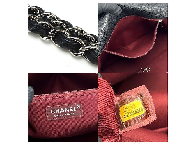 Borsa a spalla in pelle caviar nera Chanel Nero - vista 7