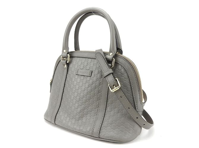 Borsa a spalla in pelle Micro Guccissima di Gucci Marrone - vista 2