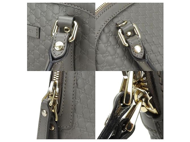 Borsa a spalla in pelle Micro Guccissima di Gucci Marrone - vista 6