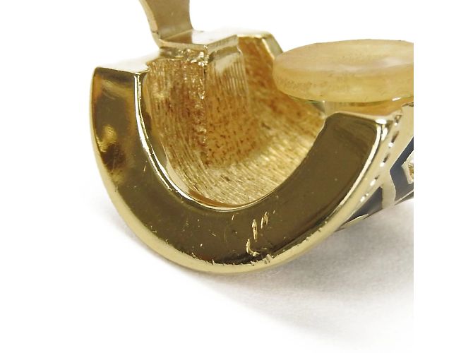 Orecchini a clip oro e verde Burberry - vista 6