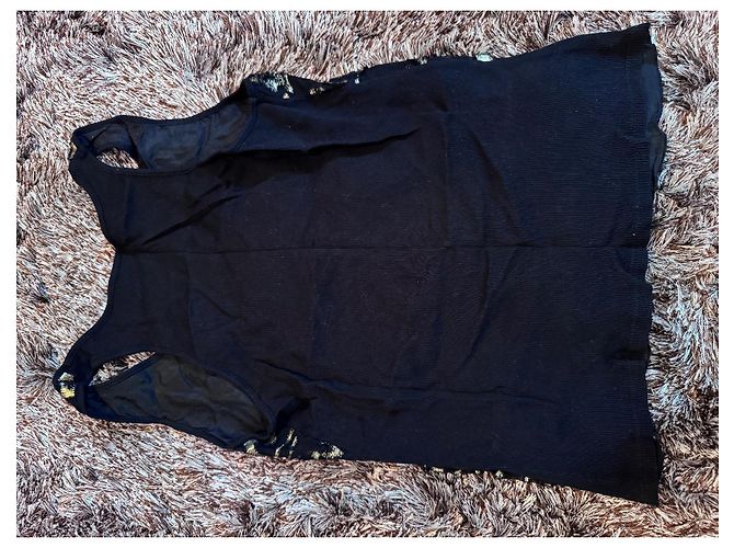 Top Chanel con Logo Graffiti in Cotone Nero - vista 6