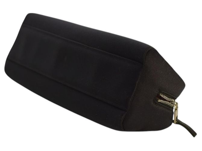 Gianni Versace Borsa in satin nero con cristalli - vista 9