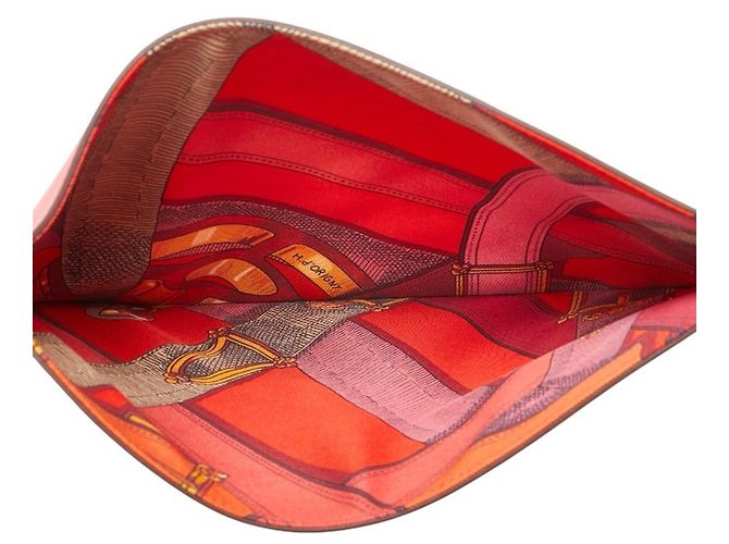 Silk In Borsa Clutch in seta Petite H di Hermès a forma di cuore Rosso Bordò - vista 4