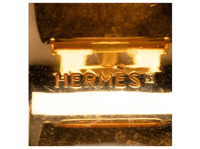 Hermès Hermes vergoldete Emaille Cloisonné Ohrringe Golden - Ansicht 3