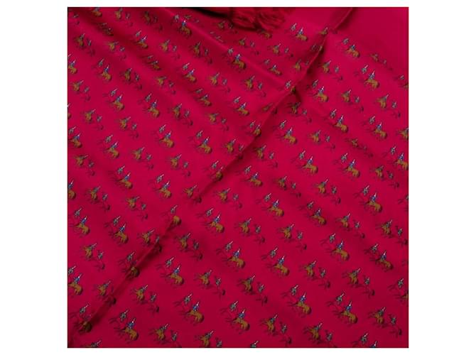 Sciarpa in seta della periodo Hermès Margiela Rosso Multicolore - vista 3