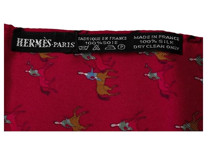 Sciarpa in seta della periodo Hermès Margiela Rosso Multicolore - vista 4