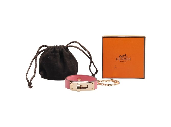 Hermès Porte-gants Hermes Kelly en Rose Azalee Pink - vue 7