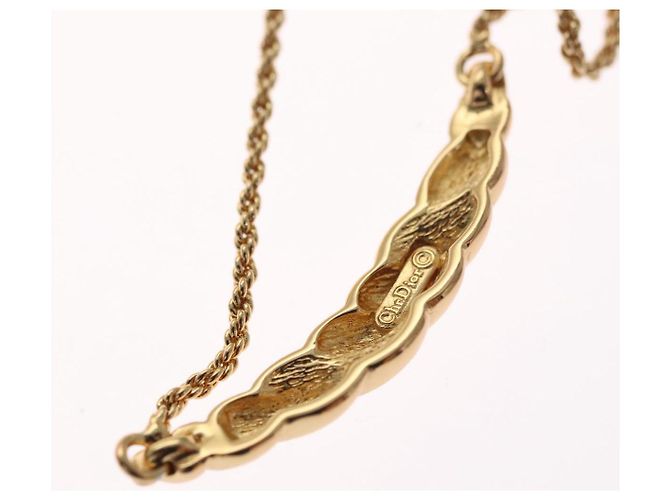 Collana Christian Dior metallo oro Auth FF6533 D'oro - vista 10