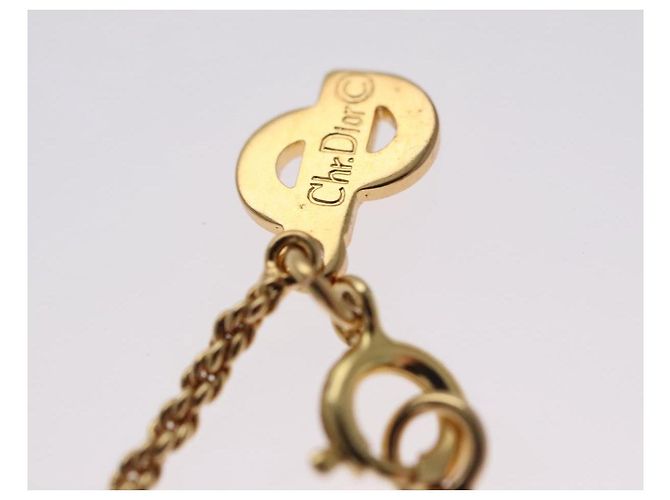 Collana Christian Dior metallo oro Auth FF6533 D'oro - vista 8