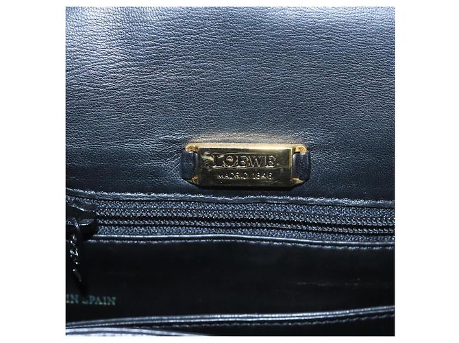 Borsa a Spalla LOEWE in Pelle Nera Auth ar13208 Nero - vista 18