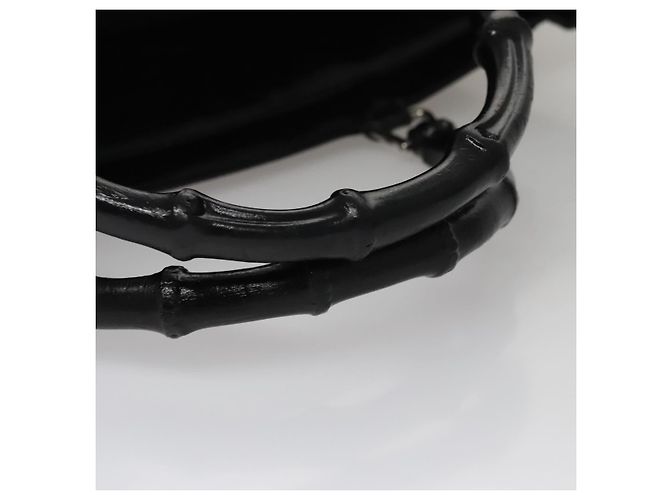 GUCCI Bamboo Handtasche Nylon 2way schwarz Auth ep7254 - Ansicht 7