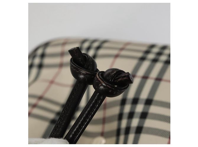 Mochila BURBERRY Nova Check de lona Beige Brown Auth ep7277 Castaño - vista 11