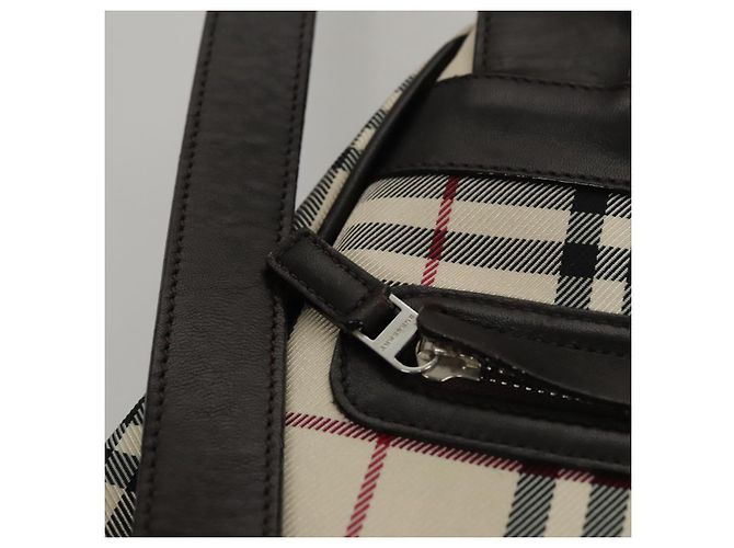 Mochila BURBERRY Nova Check de lona Beige Brown Auth ep7277 Castaño - vista 19