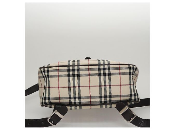 Mochila BURBERRY Nova Check de lona Beige Brown Auth ep7277 Castaño - vista 5